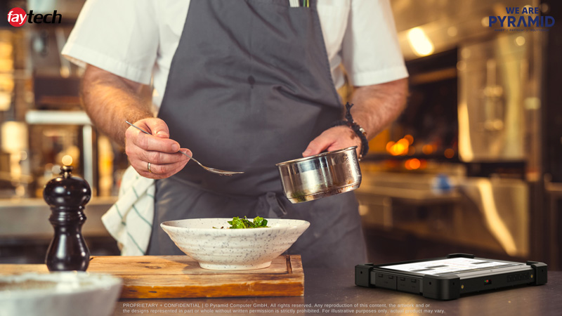 industrial tablet use case gatronomy, industrie-tablet anwendung gastronomie,